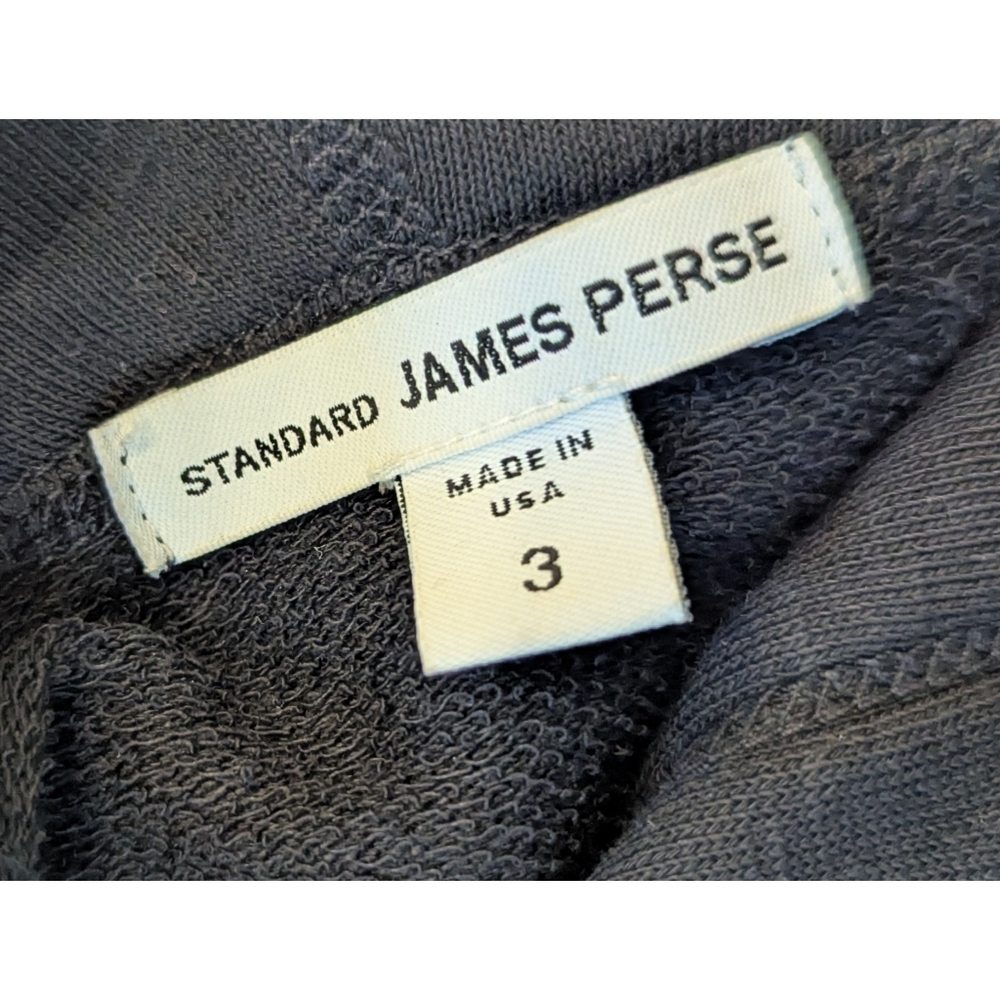 James Perse Vintage French Zip Up Hoodie In Black Size Large - Picture 4 of 7